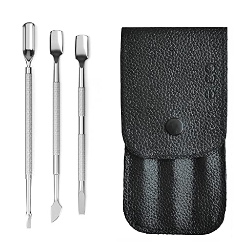 Eico Nagelhautschieber Edelstahl - Dreiteiliges Set mit Etui - Nagelhaut Cuticle Pusher & Nagelreiniger Set… – Bild 6