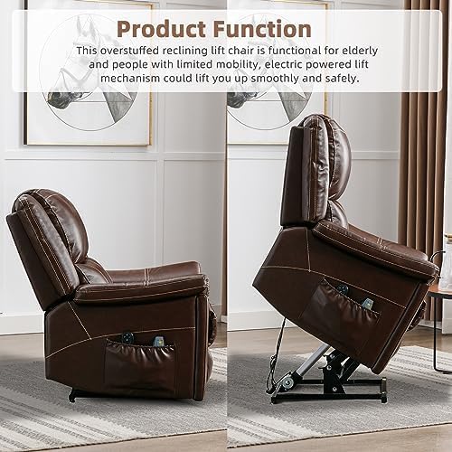 Canmov Large Genuine Leather Power Lift Recliner Chair For Elderly thumb #5