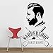 Produktbild JXAA Friseur Wandaufkleber Friseur Schaufenster Aufkleber Logo Friseur Wandmalerei Friseursalon Dekoration abnehmbare Vinyl Friseur Schere 42x61cm