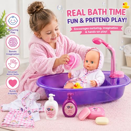 Set de Baño para Muñeca de 13 Pulgadas con Accesorios miniatura 2