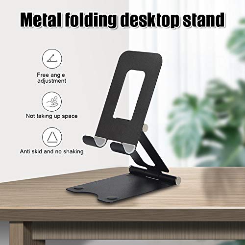 Image of Vodzy Aluminium 2 Way Adjustable Mobile Phone Foldable Holder Stand for All Smartphones, Tabs, Kindle, iPad,etc. | 2 Way Adjustable, For Smartphones, Tablets, E-Readers