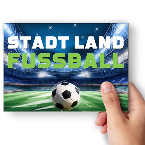 Stadt Land Fussball Spiele Kleine Fussball Geschenke Junge ab 9 10 11 12 13 14 Jahre Deutschland Fanartikel Geschenkideen Kartenspiel Spiel des Jahres 2026 WM Coole Sachen Fußball Geschenke