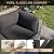 Aoxun Patio Furniture Sets, 9-Piece Outdoor Patio Furniture with 44'' Propane Gas Firepit Table and 11FT X 11FT Cantilever Umbrella, Wicker Outdoor Conversation Set for Backyard
