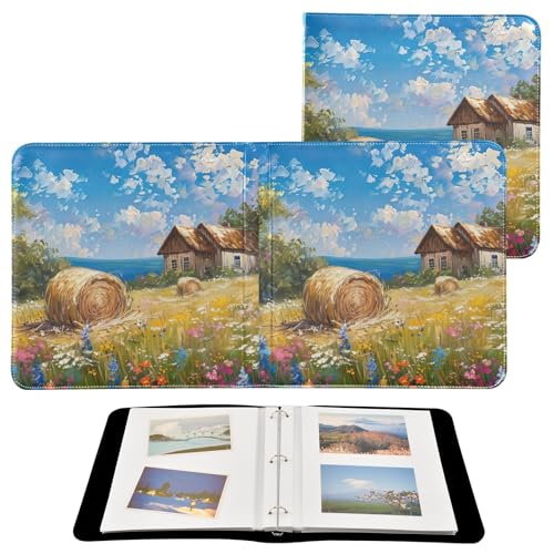 Álbum de Fotos Scrapbook FLildon de Cuero PU con 40 Páginas Autoadhesivas, Tamaño 11.8 x 11.2 pulgadas miniatura 2