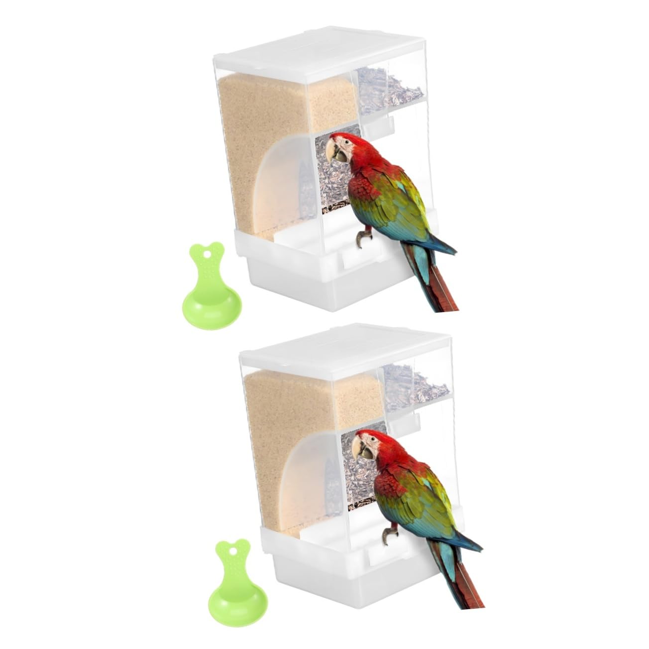 POPETPOP 2 Ensembles De Mangeoires pour Perroquets Mangeoire À Oiseaux pour Cage Support d'alimentation pour Oiseaux Accessoires pour Bol De Nourriture pour Cage À