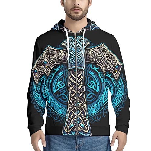 Men Zip Up Hoodie 3D Print Streetwear Hoodies Punk Goth Aesthetic Hoodies3