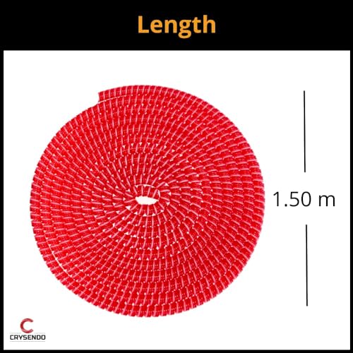 Image of EMPOISON Spiral Cable Protector, Data Cable Protective Sleeve, Headphone Saver, Charger Protective Cover, Wire Repair /Strain Relief Cable Wrap Tube for USB, HDMI, Ethernet (Red+Green, 1.5m)