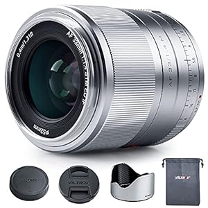 VILTROX 33mm F1.4 M STM Auto Focus APS-C Prime Lens for Canon EF-M Mount Mirrorless Camera EOS M3 M5 M6 M6II M10 M100 M200,Silver