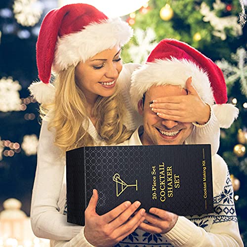 Chulovs Cocktail Shaker Set, 20 Stück Boston Barkeeper Set aus Edelstahl mit Acrylständer, professionelle Barwerkzeuge… - Image 5