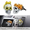 Car Accessories Interior for Women New Automotive Scents Air Fresheners Vent Clips Girly Sugar Skull Decor Cute Sunflower Auto Perfume Air Freshener Halloween Decorations Cute Gifts for Mum Girls #1