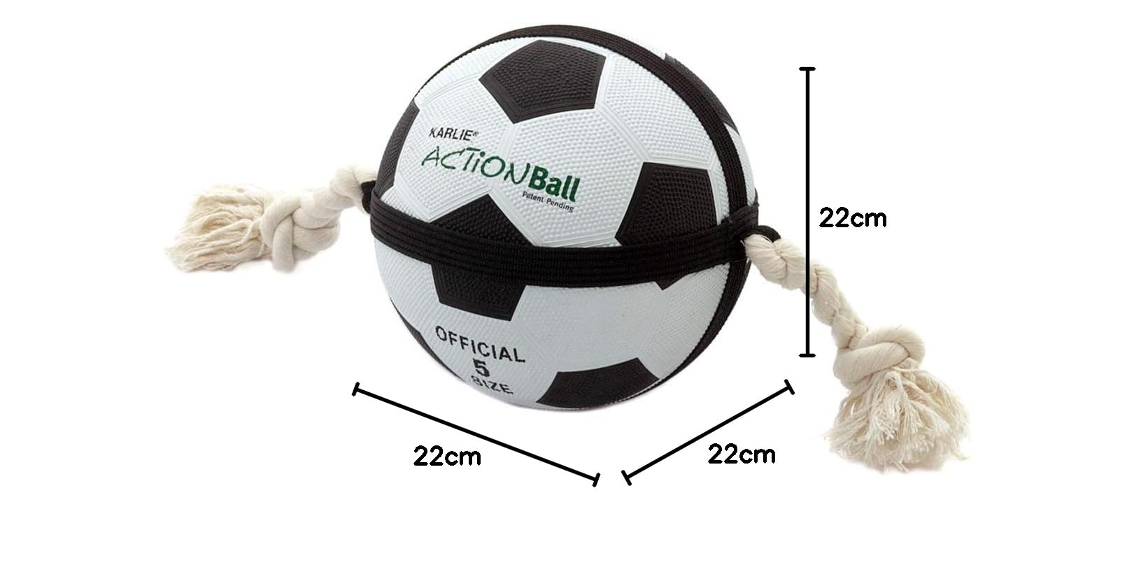Karlie - 45416 - Jouet pour chien - Noir/blanc - Diamètre 22 cm