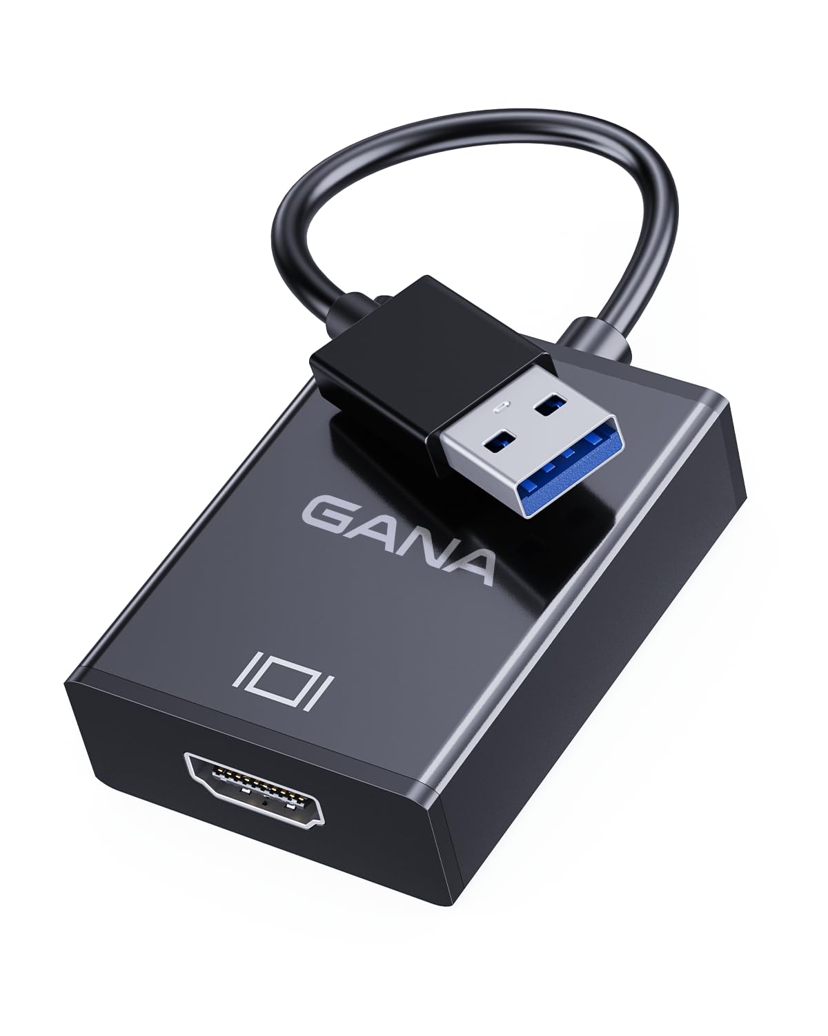 GANA USB to HDMI Converter, USB 3.0 to HDMI Adapter, 1080P Full HD Video Audio Adapter for HDTV PC Laptop Projector, Compatible with Windows 7/8/8.1/10/11