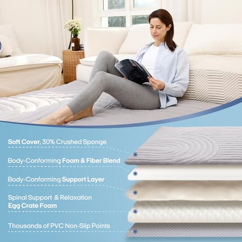 Image of ZonLi Japanese Floor Mattress Futon Mattress Full Size, Thicken Roll Up Tatami Mat Washable Cover, Portable & Foldable Floor Bed Mattress for Sleeping, Dormitory, Adult