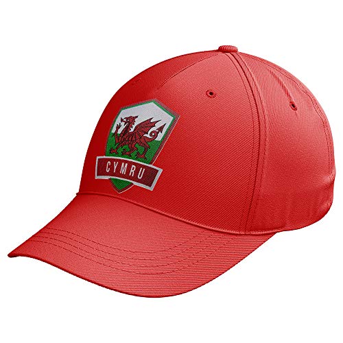 Casquette de baseball brodée avec motif drapeau du Pays de Galles Violet - Rouge - réglable