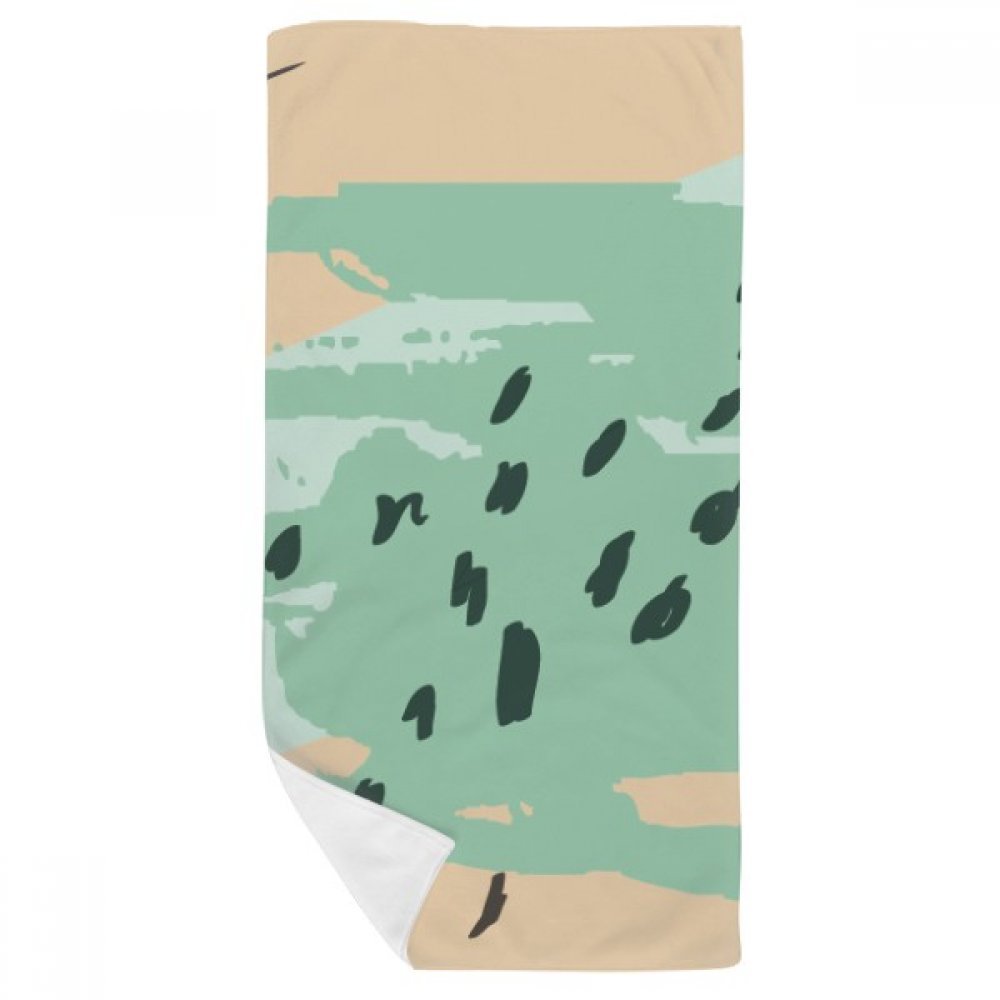 Serviette de bain motif plantes 35x70cm idéale pour le sport et spa