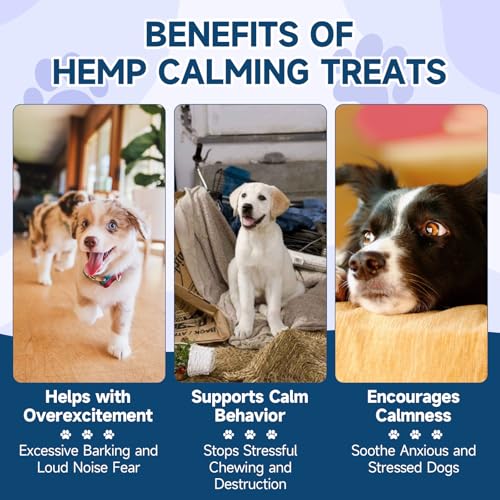 Woyamay Calming Dog Treats, 200 Counts Natural Dog Calming Treats, Calming Treat for Dogs Calm Support, Hemp Calming Chews for Dogs for Separation, Barking, Fireworks, Thunderstorms, Chicken Flavor - Image 5
