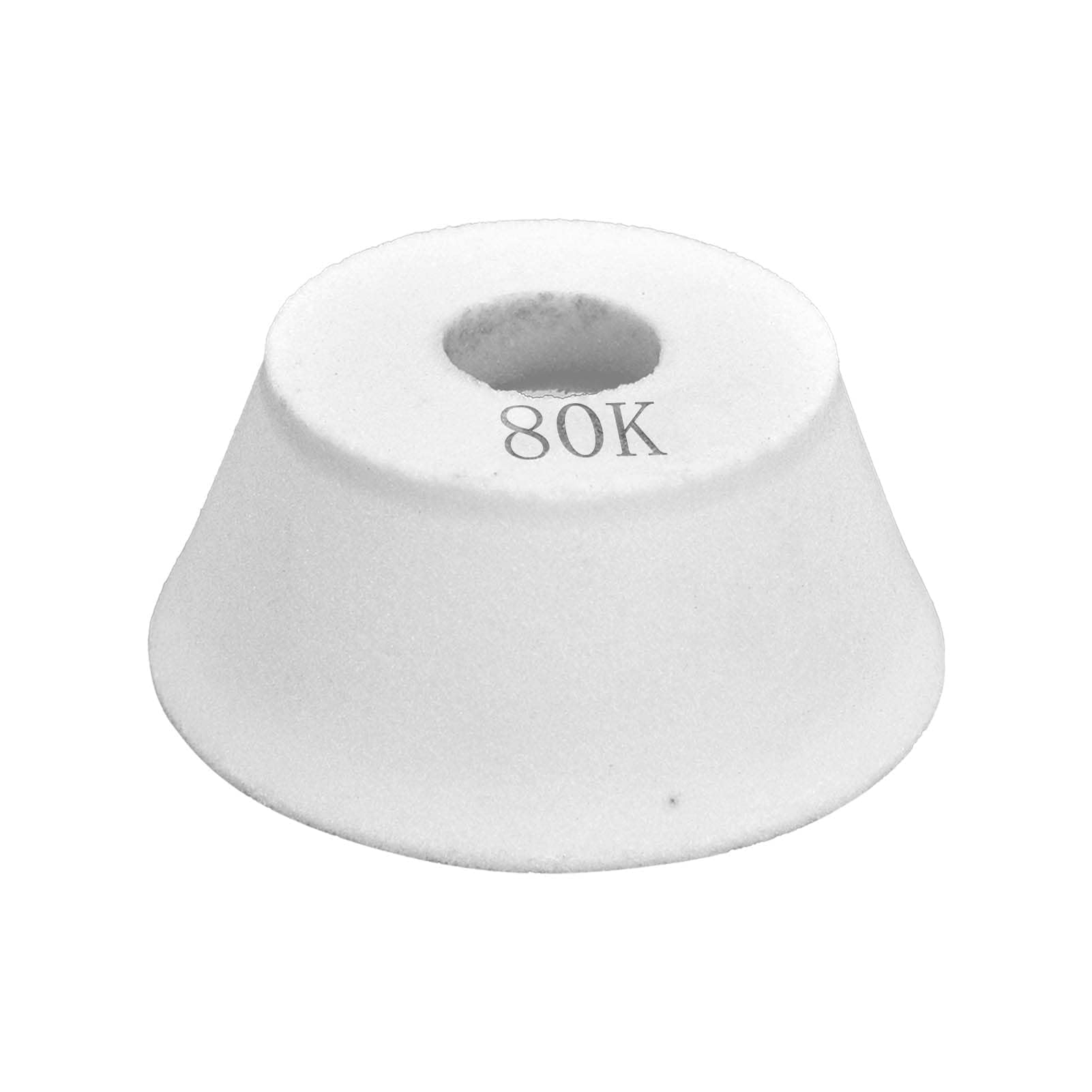 Meule Pour Touret, 75*32*20mm Corindon Blanc Meule, Disque Broyage Broyeur Céramique Longévité Dureté élevée Forme Bol Rectifieuse à Gobelets évasés Pour Meulage Outils Coupe Engrenages (80 Grit)