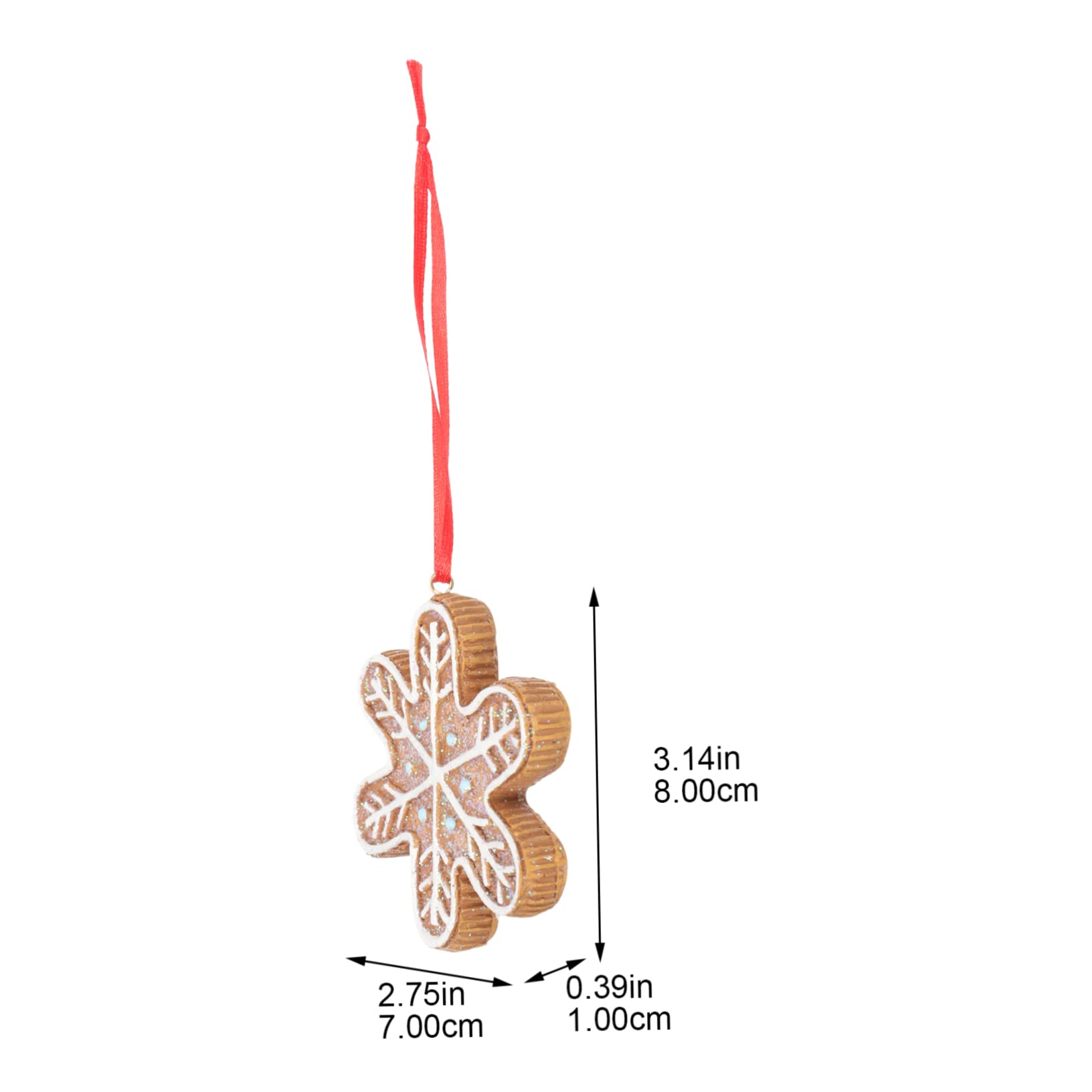 IMIKEYA Christbaumschmuck Schnee 5st Christbaumschmuck Weihnachtsdeko Weihnachts Anhänger Schneemann-Ornament Weihnachtsfeier Dekoration 10- -Artikel Weihnachtliche Hängende Dekore Harz Light Brown