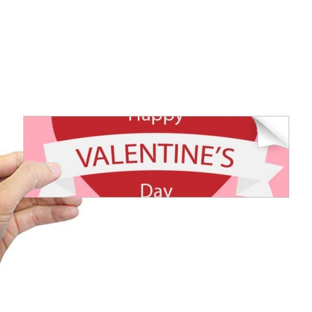 Autocollant fenêtre Happy Valentine's Day sans bulles et facile à retirer