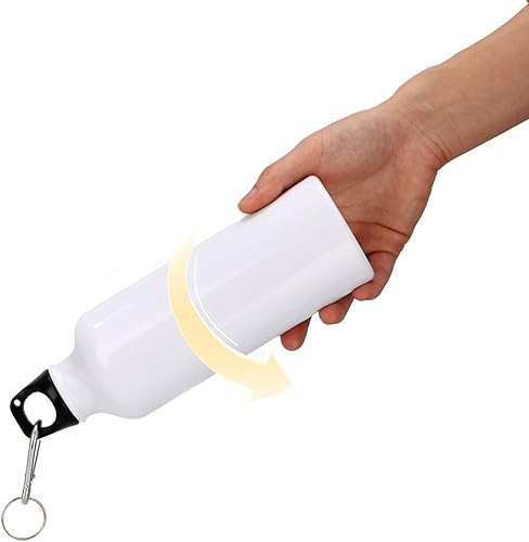 Miniatura 7 de TECHTONGDA 50 botellas de agua de aluminio de sublimación de 20.3 fl oz, botellas de agua deportivas, botellas recubiertas en blanco con bloqueo