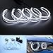 DTM LED Angel Eyes For BMW E46/E39/E36/E38 Halogen Xenon Headlight Crystal Switchback Halo Lights Accessories Tuning DIY (131mm Plus 146mm)