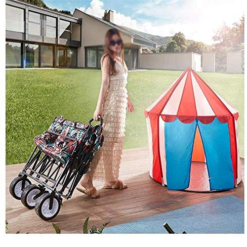 CCYENG Outdoor-Klappwagen, Gartenwagen, Faltbarer Wagen, zusammenklappbarer Wagen für Camping, Reisen, Strand, perfekt für Festivals, Camping – Bild 8