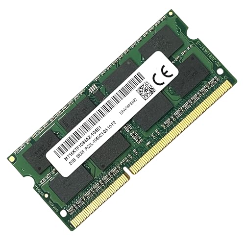 Memoria RAM de 2GB DDR3L SODIMM 2Rx8, 2 GB, 1333 MHz, PC3L 10600S, 204 Pines 1.35V Compatible con DDR3 de 1.5V para Ordenador computadora Portátil Notebook Laptop 51CH159