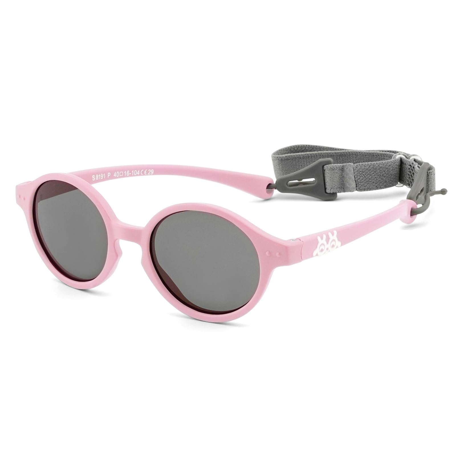 EYEBUDDY Polarized Toddler Baby Sunglasses With Strap - Unbreakable Flexible Infant Boys Girls Sunglasses for Newborns 0-3 Years