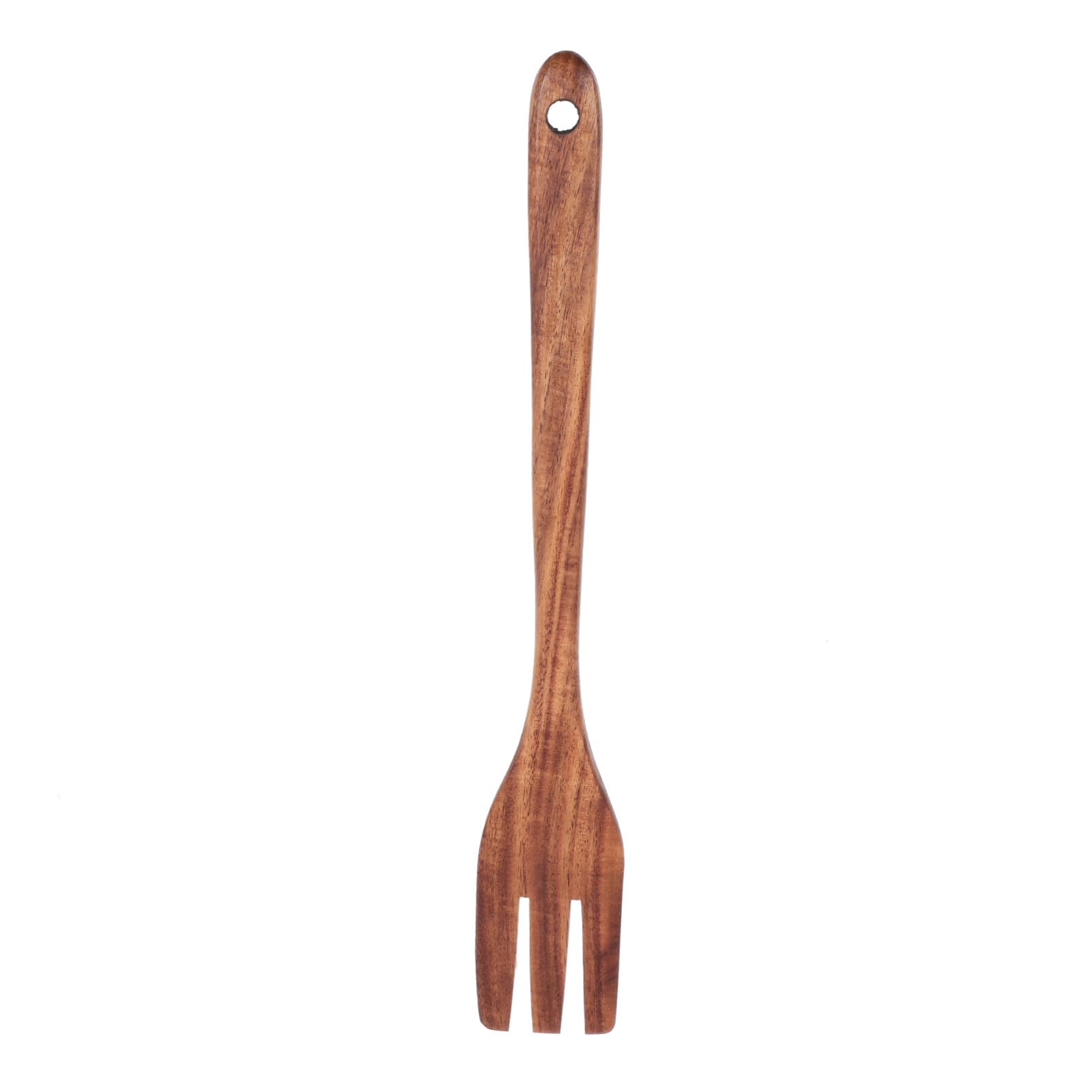 BESTonZON Wooden Fork Handle Fork Broad Fork Cooking Forks Comically Large Spoon Kitchen Helper Pasta Server Forks Fettuccine Noodles Kitchen Cooking Tool Fruit Fork Japanese-style