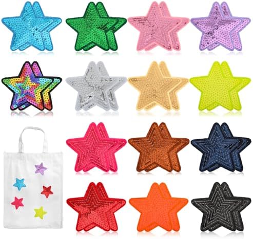 Iron On Patches Star Stars Rhinestone Iron-On Glitter With - Foto 10