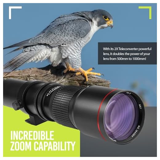 500mm/1000mm f/8 Telephoto Lens for Canon