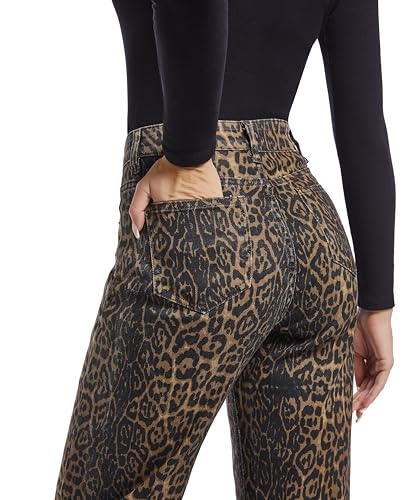 Women's Jeans Straight Leg Casual High Waisted Stretch Trendy Black Pull On Jeans for Women4