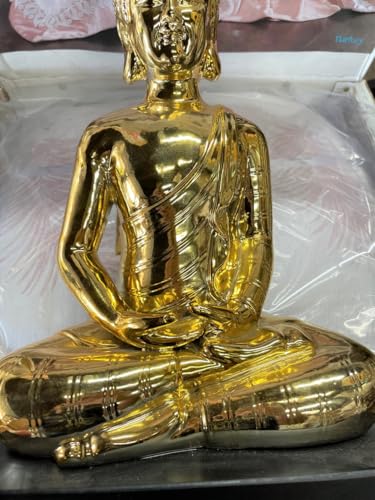 Estatua Grande de Buda Sentado de Cerámica de 18 Pulgadas miniatura 2