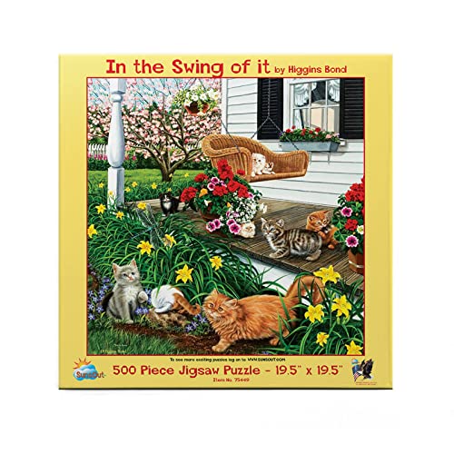 SUNSOUT INC - in The Swing of It - 500 pc Jigsaw Puzzle by Artist: Higgins Bond - Finished Size 19