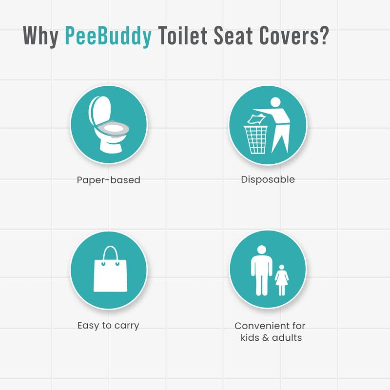 PEE BUDDY Disposable Toilet Seat Covers 20 Sheets No Direct Contact