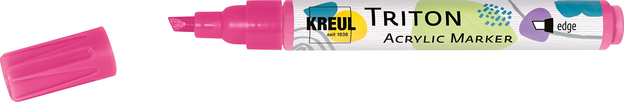 Kreul 17842 – Solo Goya Triton Acrylic Paint Marker, Chisel Tip, 1 to 4 mm Violettrot