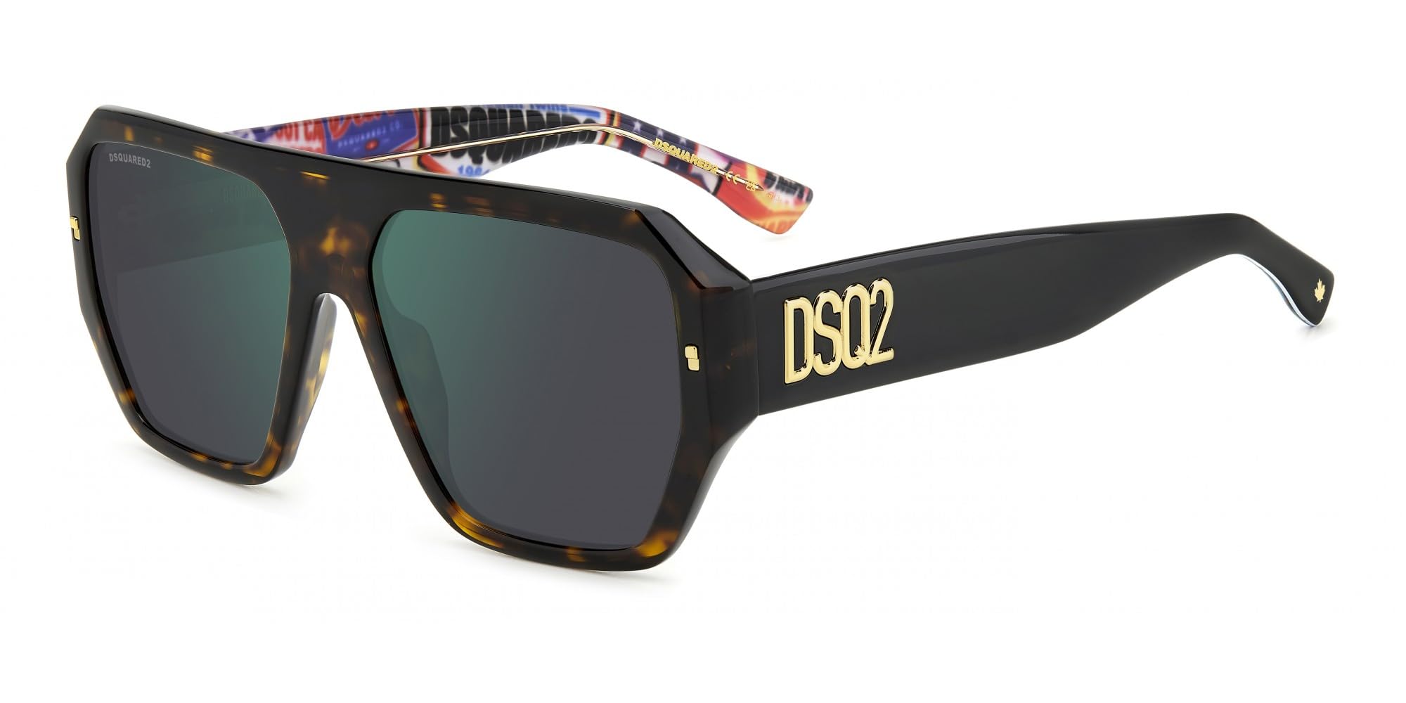 Dsquared2 Women's Havana Pattern Gafas Modelo: D2 0128-S C: Eye Size: 58_Bridge Size: 16 - Polarized: No