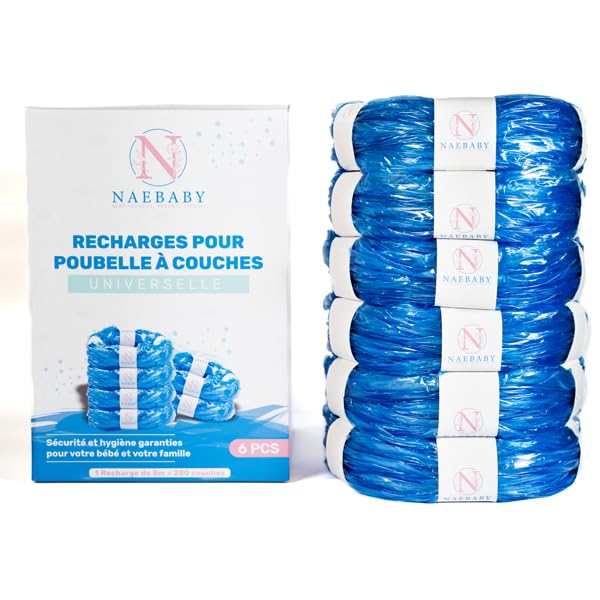 Pack of 6 Airtight Baby Nappy Bin Refills - Strong, Odourless, Eco-Friendly and Multi-Brand Compatible - Up to 1920 Nappies