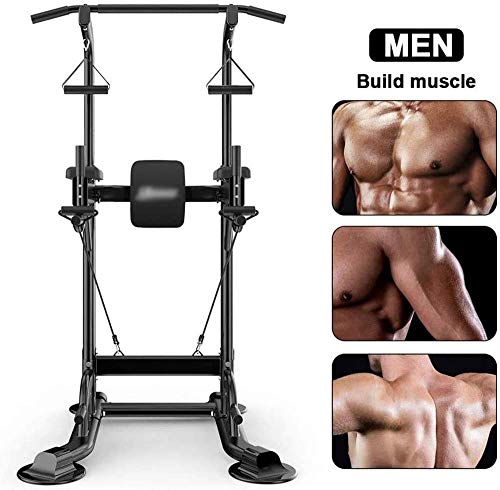Image of Pull Ups Power Tower Multi Function Tower Dip Stands Workout Dip Stand Pull Up Bar Station Professional Strength Training for Home /Gym