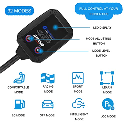 9 Drive Mode Electronic Throttle Controller Auto Gas Pedal Booster Compatible with VW/SKODA/SEAT/AUDI (bw-206)