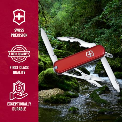 Victorinox Pocket Knife Rambler, Small, 10 Functions, Swiss Made, Multi Tool with Phillips Screwdriver, Scissors, Red - Image 7