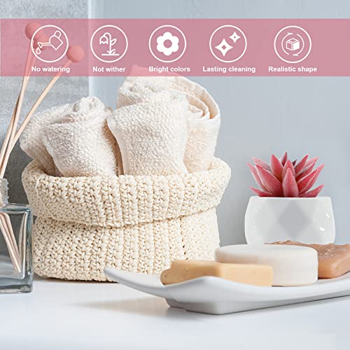 Hncsdd Set Of 6 Artificial Succulents In Pots, Fake Succulents In White Ceramic Pots, Artificial Succulents Plants For Bedroom Bathroom Bookshelf Office Decor #TOP5