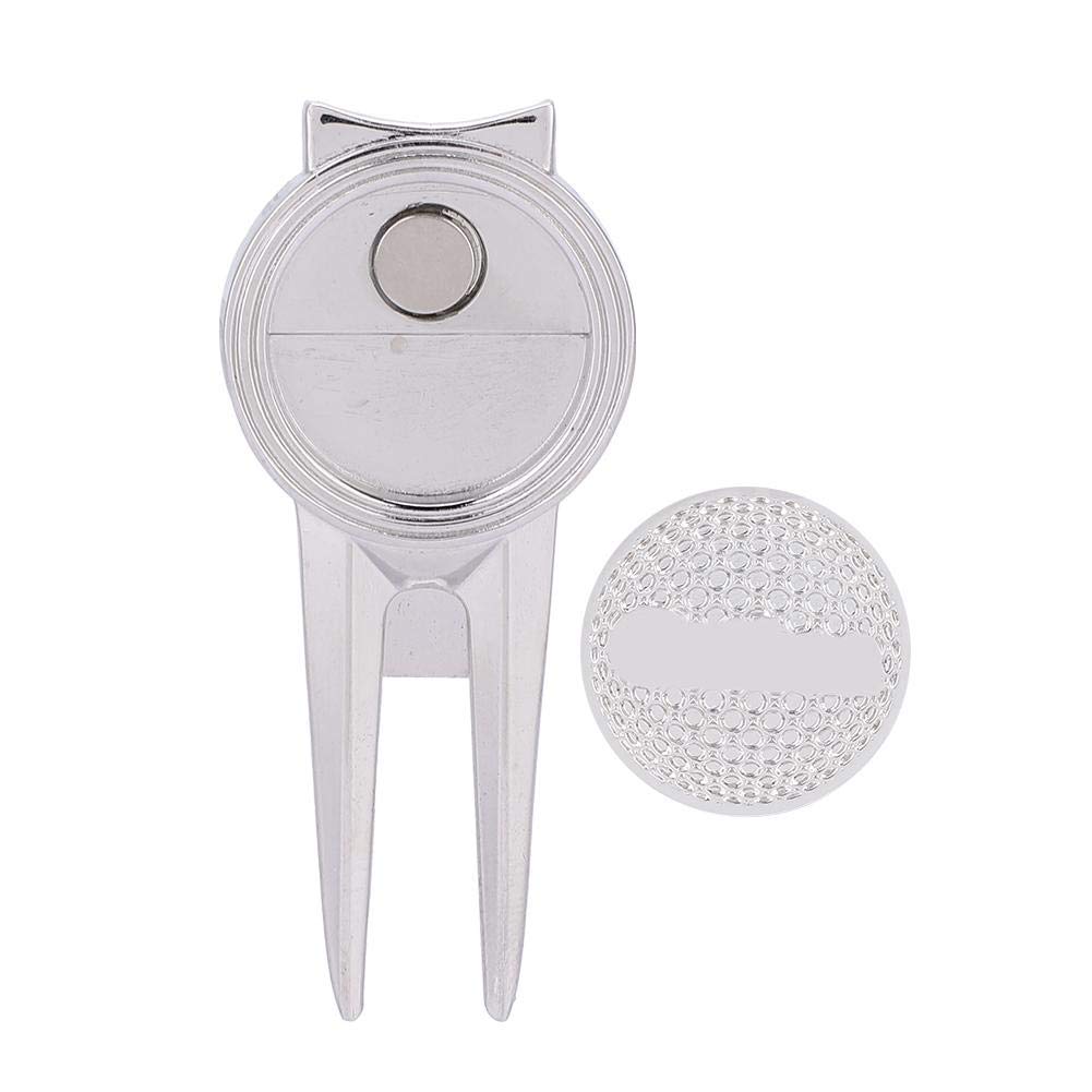 Tbest Golf Divot Strumento di Riparazione Lega di Zinco Magnetico Ball Marker