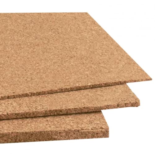 Materia Prima Tablero de Corcho para Manualidades y Proyectos de Arte - Plancha Multiusos para Pizarra o Soporte - Lámina Aislante de Corte Fácil - 91,5 x 61 cm, Grosor 1,5 mm