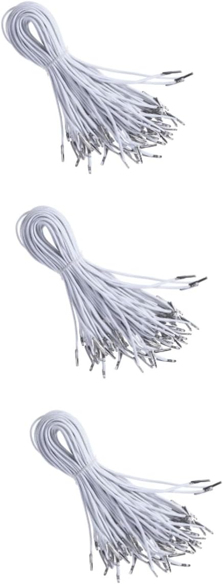 Angoily 300pcs Elastic Cords Stretch Round String Smooth Barbs for DIY Arts Mask Making Book Binding