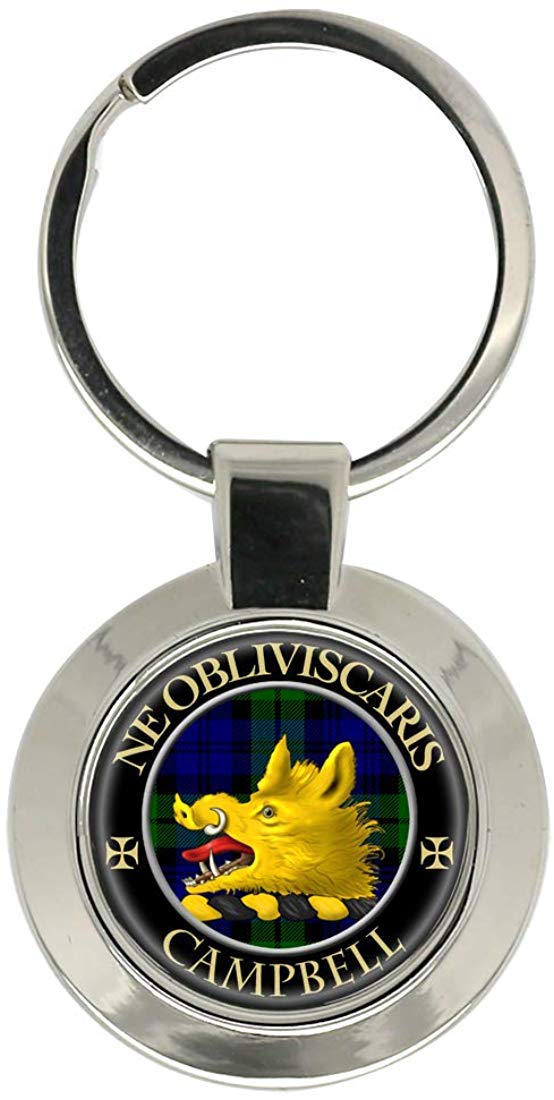 Giftshop Uk Unisex Silver Coloured Metal Campbell Of Argyll Scottish Clan Key Ring