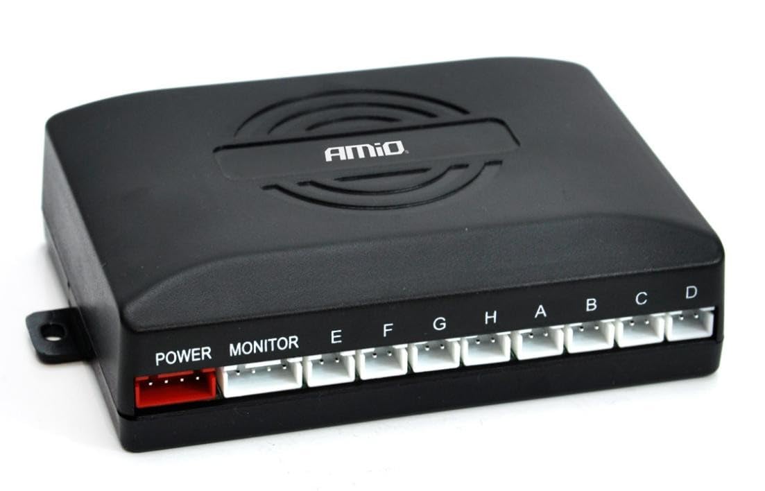 AMiO 02254 Sistema de asistencia de aparcamiento con taladro con sensor con instrucciones de montaje negro