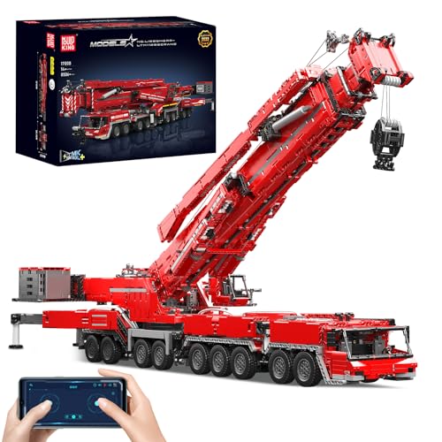 Mould King 17008 Technic Camion de grue, avec modèle chenillé télécommandé, moteurs, jouet de camion aérien haute performance pour adultes (8506+ pièces)