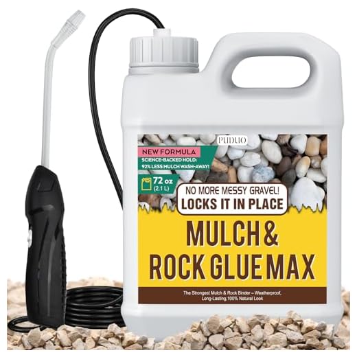 Puduo Rock Glue for Landscaping with Sprayer 72OZ - 100% Permeable & Pet-Safe Mulch Glue for Landscaping with Sprayer - Ready to Use Clear Gravel Binder