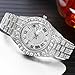 HUNRUY Hip Hop Watches for Men Iced Bling Diamond Luxury Quartz Watches with Date (42mm Face Silver Diamond)